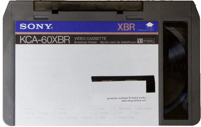 3/4-inch U-Matic professional videotape